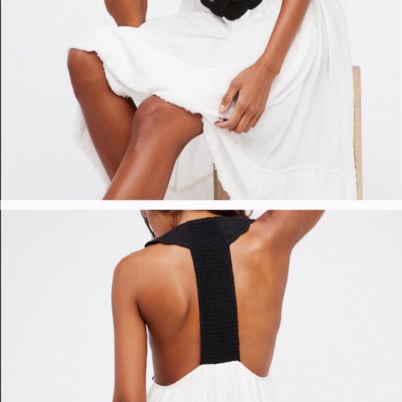 Free People Black Crochet and white Dress - Picture 3 of 3